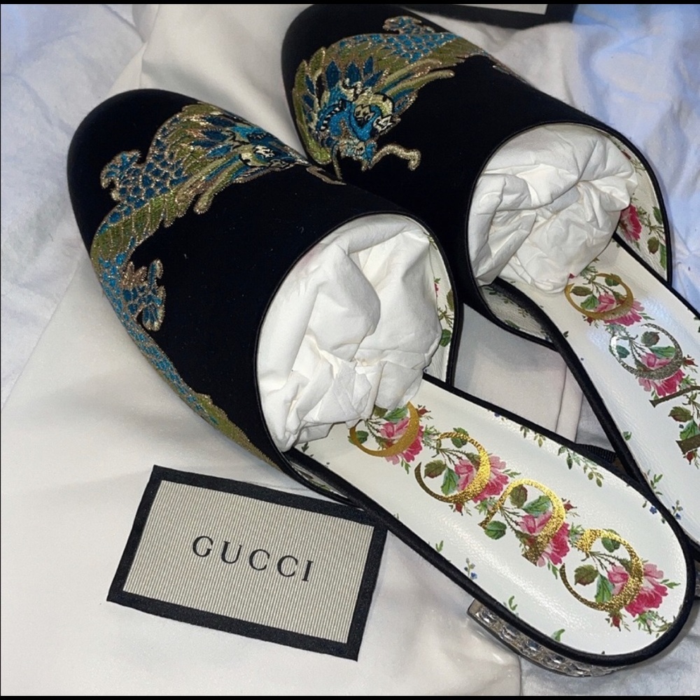 Gucci Dragon mules